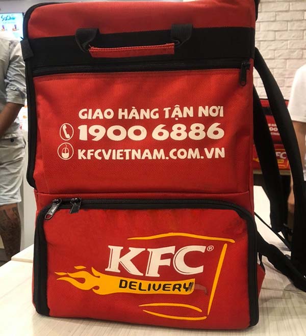 Thiết kế của túi giao hàng KFC