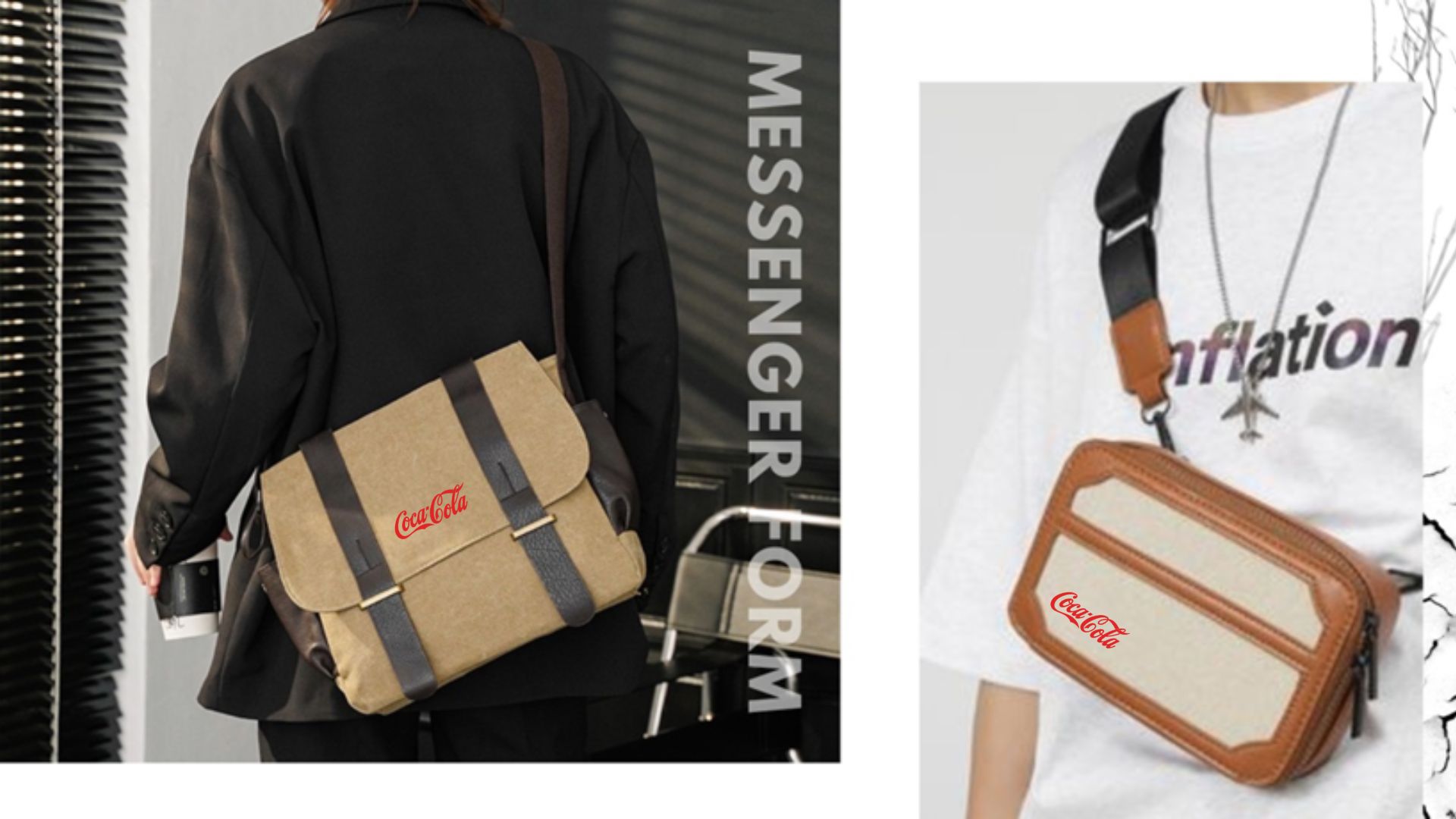Túi đeo chéo in logo dạng messenger